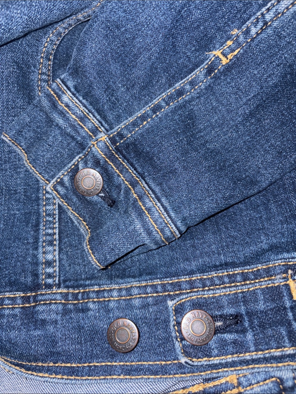 Old Navy Denim Trucker Jacket XL Blue EUC - Picture 9 of 10